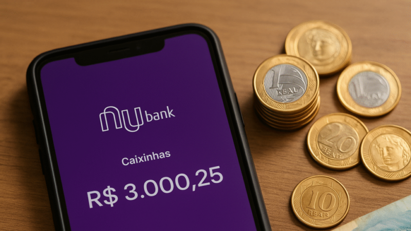 Rendimento das Caixinhas do Nubank: R$ 3.000 geram cerca de R$ 33 ao mês em teste prático